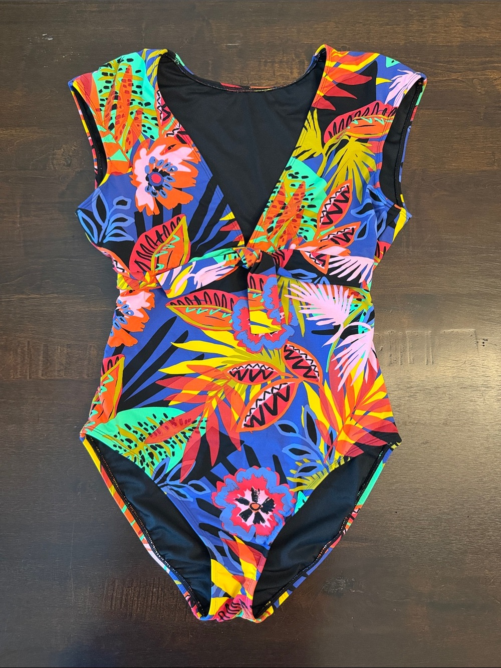 NWOT Woman’s Tropical Print One-Piece Swimsuit - Multicolor - Size: M